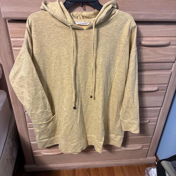 Soft Surroundings Tops - Soft Surroundings Hoodie Womens PL Soho Tunic Heathered Yellow Pocket Knit